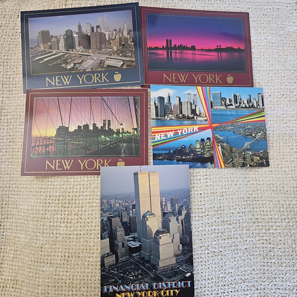 New York City Postcard Set. WTC Twin Towers. Vintage 1985